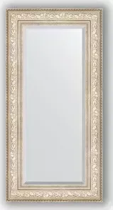 Зеркало Evoform с фацетом в багетной раме Exclusive 60x120 см, виньетка серебро 109 мм (BY 3504)