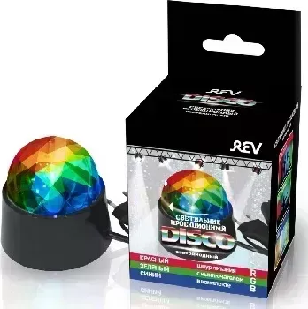 Лампа REV 32455 3 сд проекционная настольный светильник DISCO RGB 3W, шнур питания в комплекте
