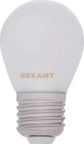 Лампа светодиодная REXANT (604-135) GL45 9.5 ВТ 915 ЛМ 2700K E27 МАТОВАЯ КОЛБА