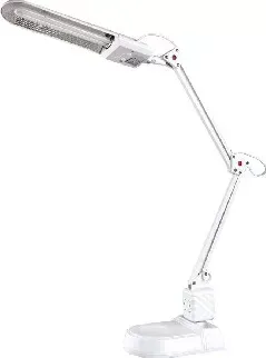 Светильник настольный CAMELION KD-017A С01 белый ( , в к-те база+струбцина, 230V 11W)