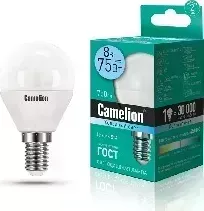 Лампа светодиодная CAMELION LED8-G45/845/E14 (Эл. 4500К)