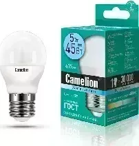 Лампа светодиодная CAMELION (12030) LED5-G45/845/E27 (Эл. 4500К)