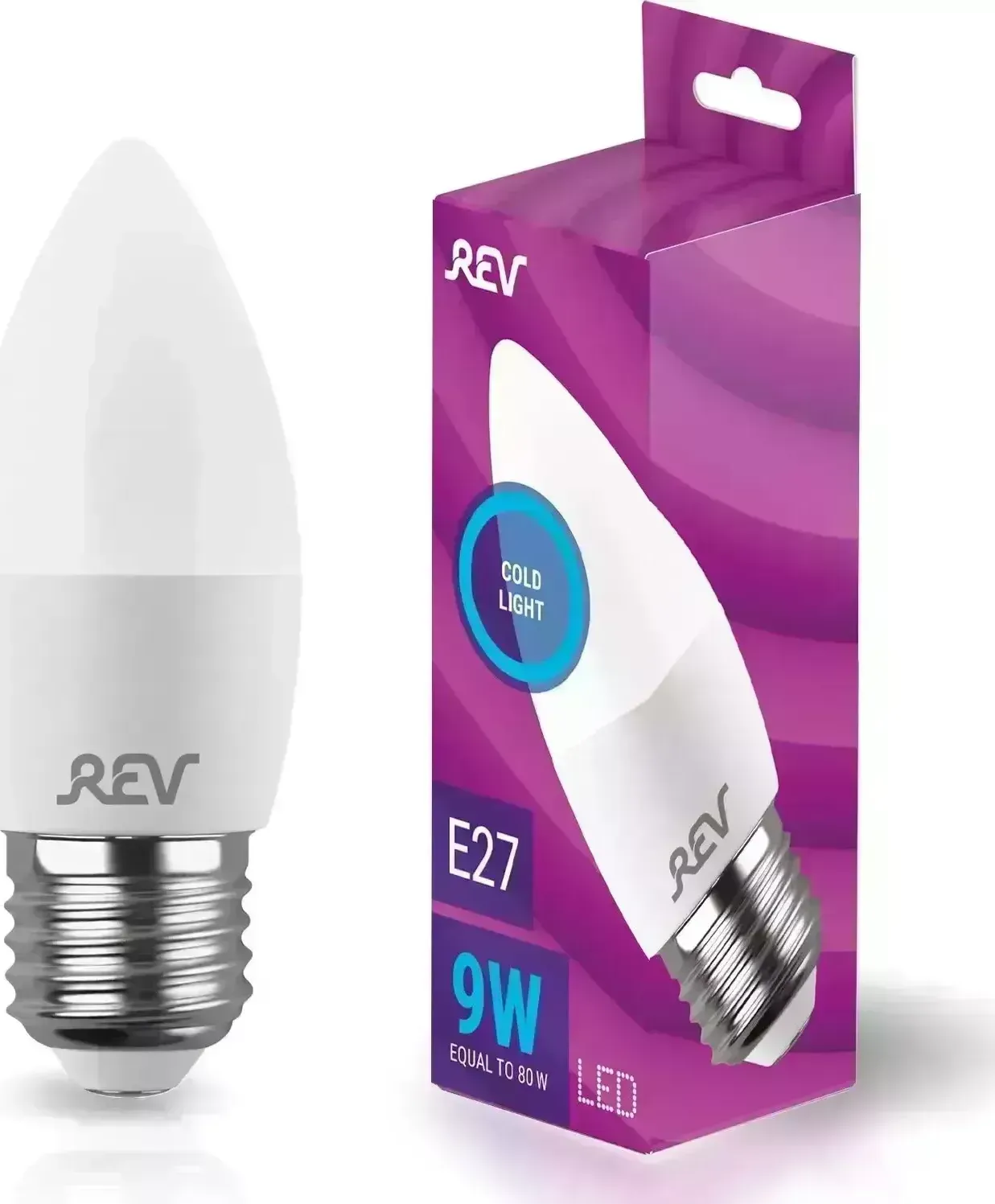 Лампа REV 32523 9 C37 Е27 9W, 6500K, дневной свет