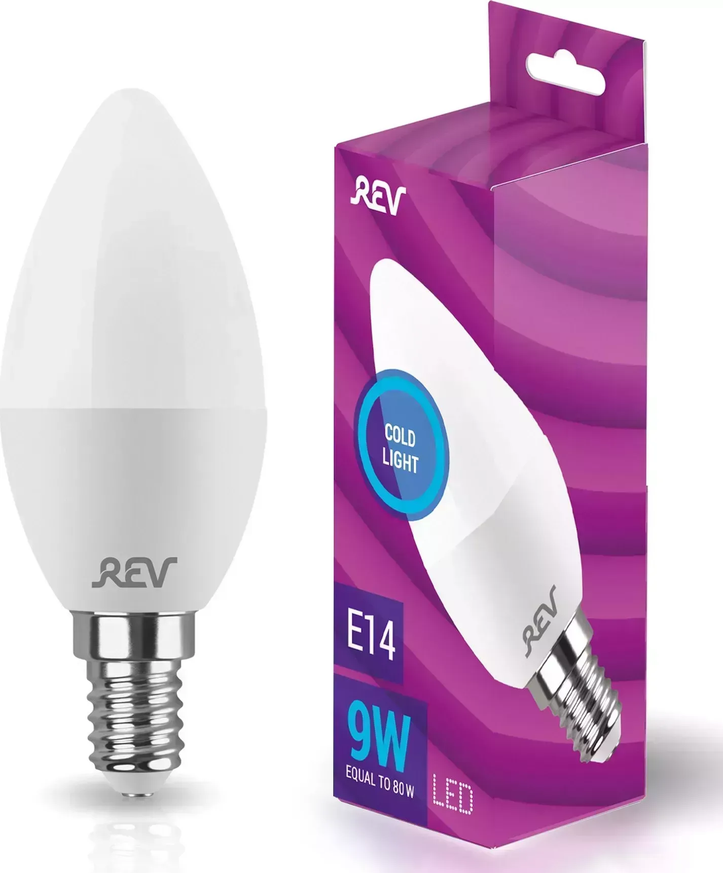 Лампа REV 32509 3 C37 Е14 9W, 6500K, дневной свет