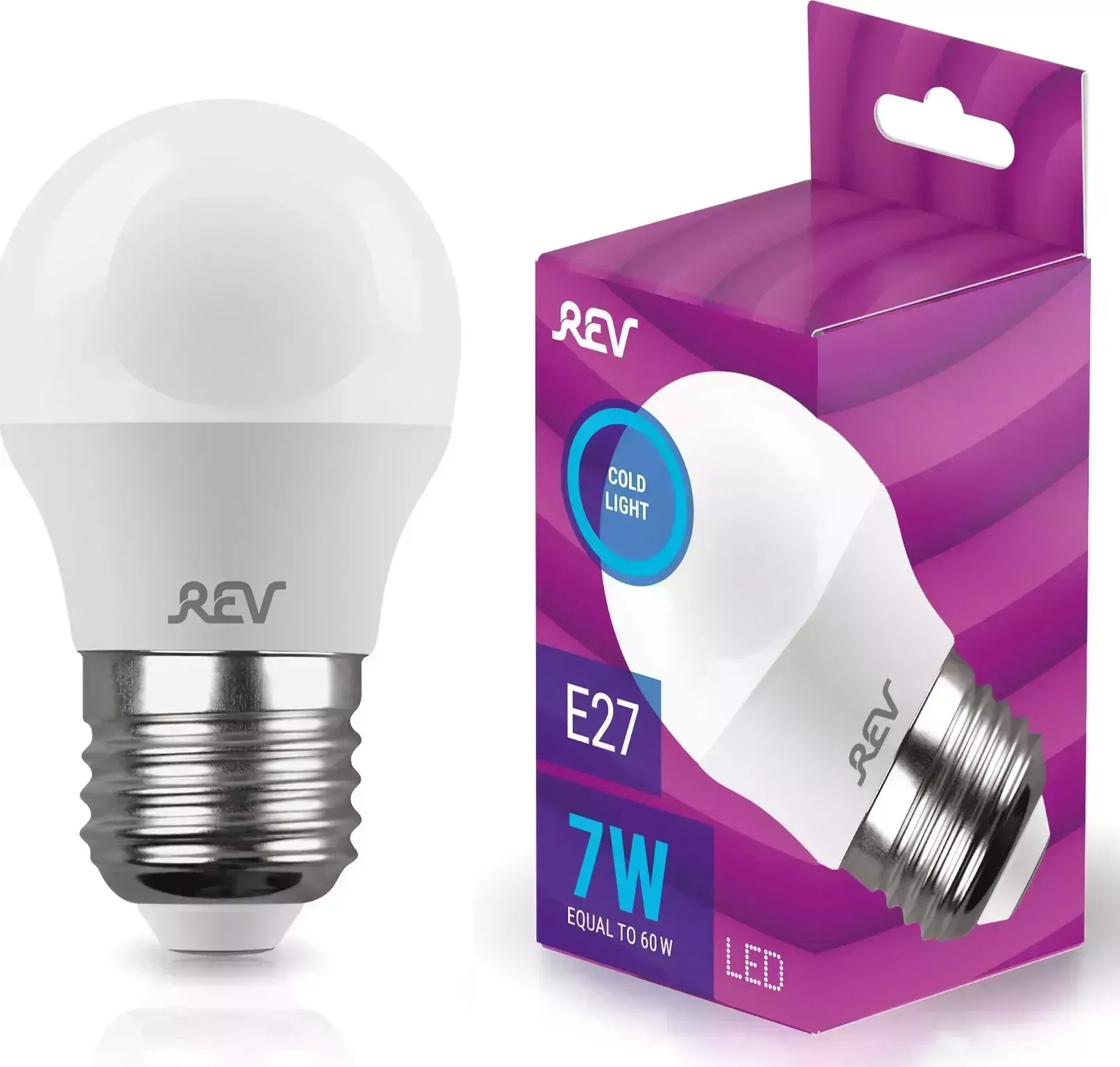 Лампа REV 32518 5 G45 Е27 7W, 6500K, дневной свет