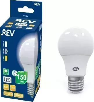Лампа светодиодная REV 32405 8 сд A60 Е27 20W 4000K холодный свет