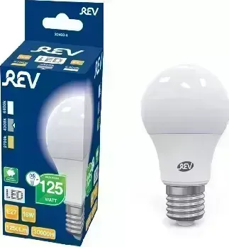 Лампа светодиодная REV 32403 4 сд A60 Е27 16W 4000K холодный свет