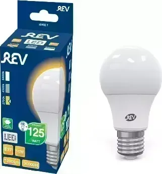 Лампа светодиодная REV 32402 7 сд A60 Е27 16W 2700K теплый свет