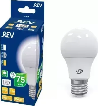 Лампа светодиодная REV 32380 8 сд A60 Е27 8,5W 4000K холодный свет