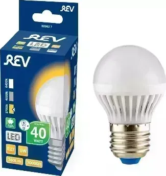 Лампа светодиодная REV 32262 7 сд G45 Е27 5W 2700K теплый свет