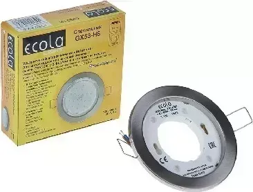 Светильник ECOLA TS5325ECB GX53-H6 металл. плоский сатин-хром 101x16 мм светильник