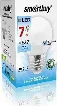 Лампа светодиодная SMARTBUY (SBL-G45-07-40K-E27) G45-07W/4000/E27 (10) Светодиодная лампа