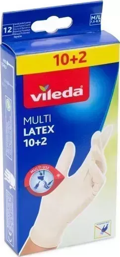 Перчатки VILEDA Одноразовые 10шт+2 в упаковке L 145944