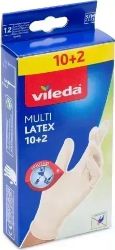 Перчатки VILEDA Одноразовые 10шт+2 в упаковке S 145943