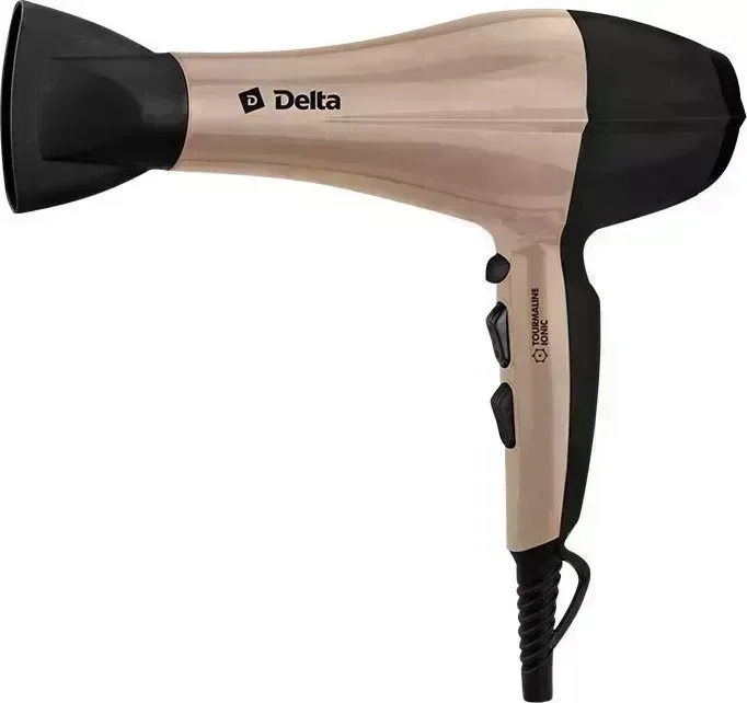 Фен DELTA DL-0937 черный с бежевым