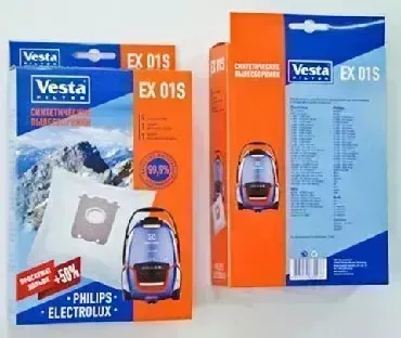 Пылесборники VESTA FILTER EX 01S синтетика комл. 4шт.+2 фильтра (10)