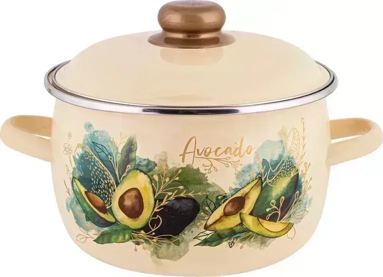 Кастрюля APPETITE эмал сфер Avocado 4,0л