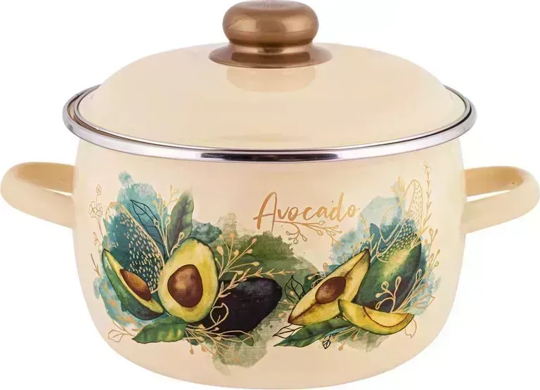 Кастрюля APPETITE эмал сфер Avocado 2,0л