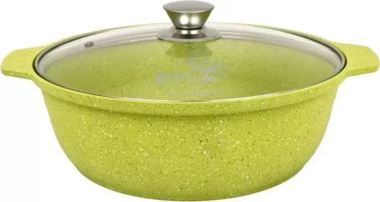 Кастрюля КУКМОР ж41tsl а/пр литая 4,0л стекл/кр Trendy style lime