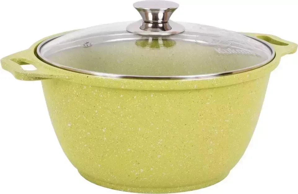 Кастрюля КУКМОР ж31tsl а/пр литая 3,0л стекл/кр Trendy style lime