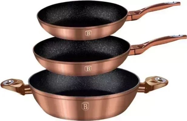 Набор посуды BERLINGER HAUS BH-1280N Rosegold Line 3 пр.