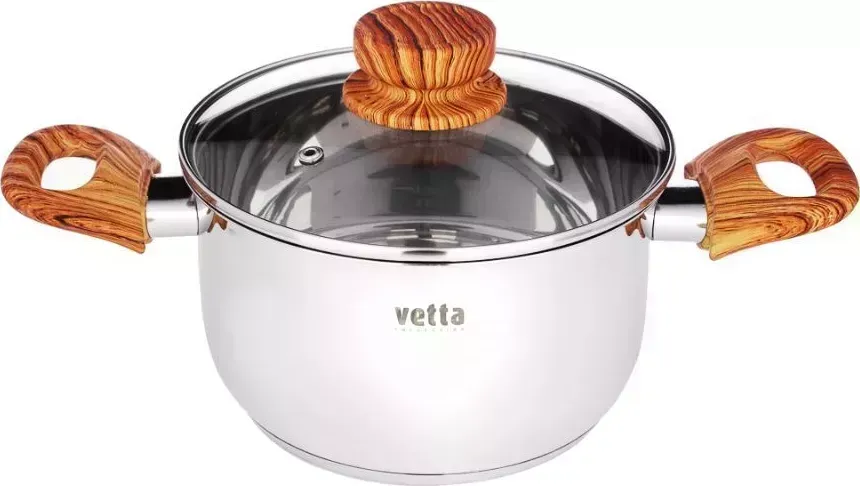 Кастрюля VETTA Боньер 18х10,5см, 2,5л, со стекл. крышкой, индукция 822-200
