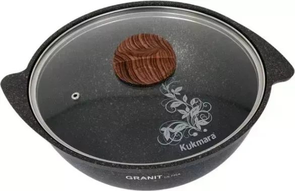 Казан КУКМОР кго47а а/пр литой 4,5л д/плова стекл/кр Granit ultra original