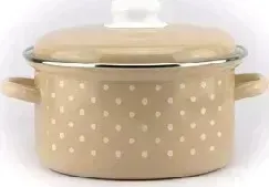 Кастрюля ЭМАЛЬ 18-1610/4М 2,0л горох мелкий-к