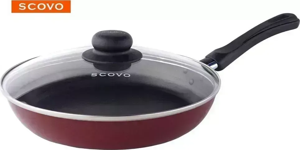 Сковорода SCOVO expert СЭ-027 со стекл. крышкой д.22 см (2)