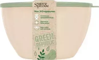 Салатник SUGAR&SPICE SE1867GR GREEN REPUBLIC 2,8л с крышкой лён