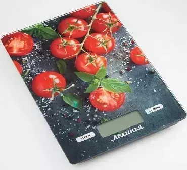 Весы кухонные АКСИНЬЯ КС-6511 "Томаты " 10кг, стекло