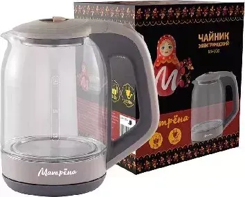 Чайник электрический МАТРЁНА MA-006 стекло бежевый