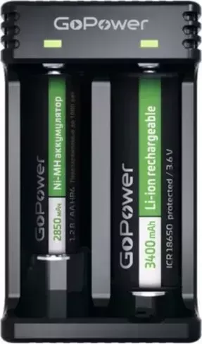 Зарядное устройство GOPOWER LiCharger 4 З/У для аккумуляторов 2 слота (00-00015360)