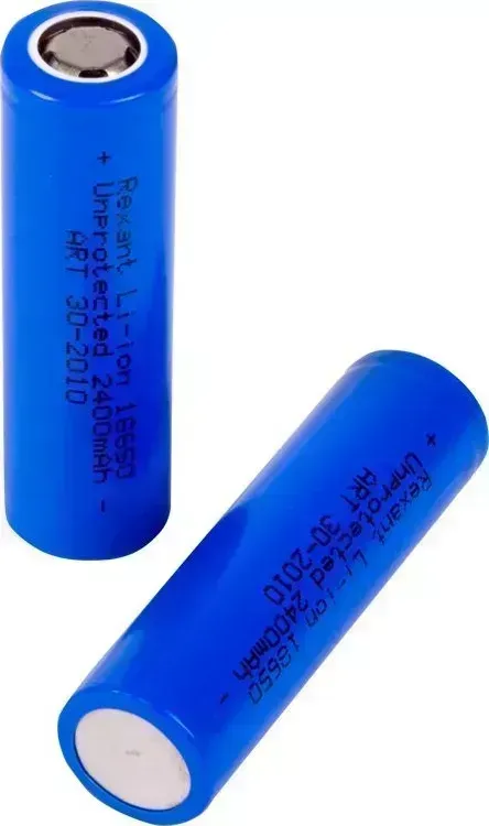 Батарейки REXANT (30-2010) АККУМУЛЯТОР 18650 UNPROTECTED LI-ION 2400 MAH 3.7 В