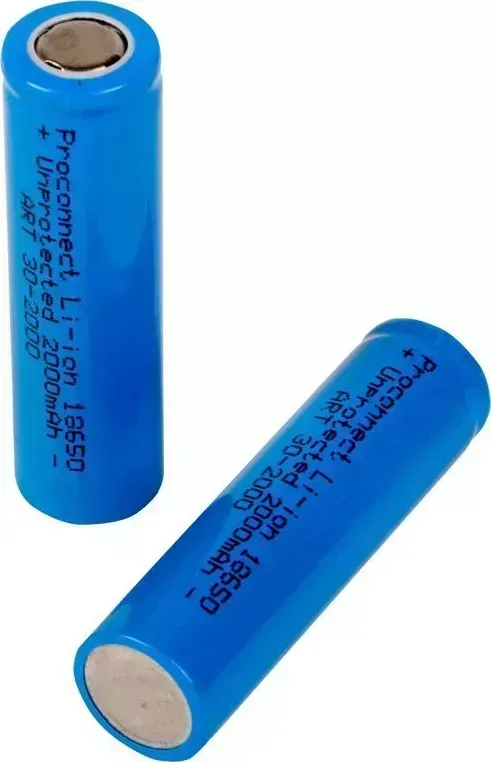 Батарейки PROCONNECT (30-2000) АККУМУЛЯТОР 18650 UNPROTECTED LI-ION 2000 MAH 3.7 В