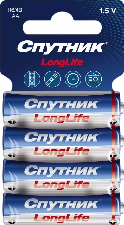 Батарейки СПУТНИК R6/4B LONG LIFE (60)