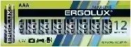 Батарейки ERGOLUX (11745) LR03 Alkaline BP-12 (LR03 BP-12, батарейка,1.5В)