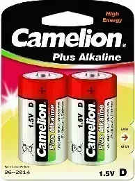 Батарейки CAMELION (1654) LR20 Plus Alkaline BL-2 (LR20-BP2, батарейка,1.5В)