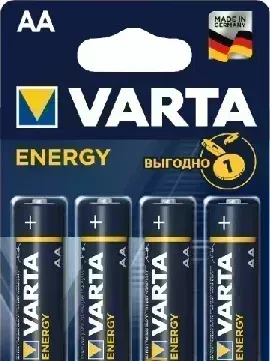 Батарейки VARTA LR6 AA BL4 ENERGY ALKALINE 1.5V (4106) (4106213414)