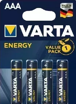 Батарейки VARTA LR03 AAA BL4 ENERGY ALKALINE 1.5V (4103) (4103213414)
