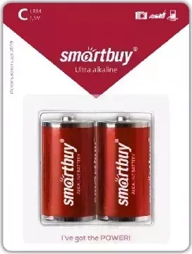 Батарейки SMARTBUY (SBBA-C02B) LR14-2BL