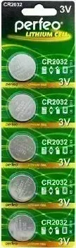 Батарейки PERFEO CR2032-5BL LITHIUM (100)