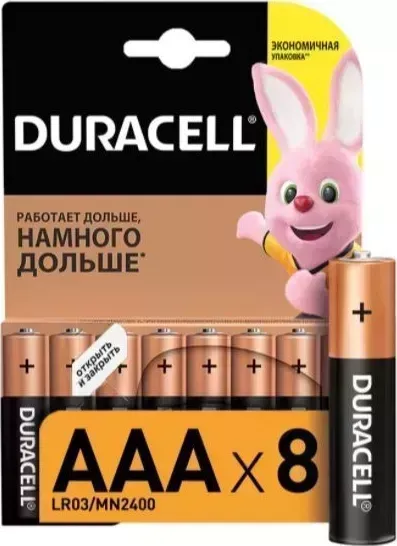 Батарейки DURACELL LR03-8BL BASIC (С0033441)