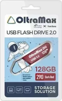 Флеш-накопитель OLTRAMAX OM-128GB-290-Dark Red USB флэш-накопитель