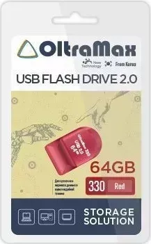 Флеш-накопитель OLTRAMAX OM-64GB-330-Red USB флэш-накопитель