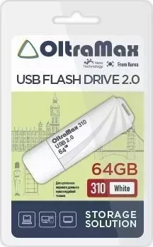 Флеш-накопитель OLTRAMAX OM-64GB-310-White USB флэш-накопитель