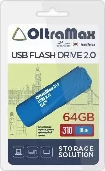 Флеш-накопитель OLTRAMAX OM-64GB-310-Blue USB флэш-накопитель
