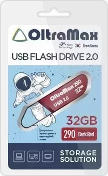 Флеш-накопитель OLTRAMAX OM-32GB-290-Dark Red USB флэш-накопитель