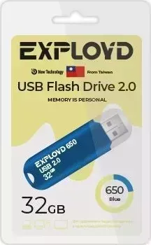 Флеш-накопитель EXPLOYD EX-32GB-650-Blue USB флэш-накопитель