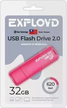 Флеш-накопитель EXPLOYD EX-32GB-620-Red USB флэш-накопитель